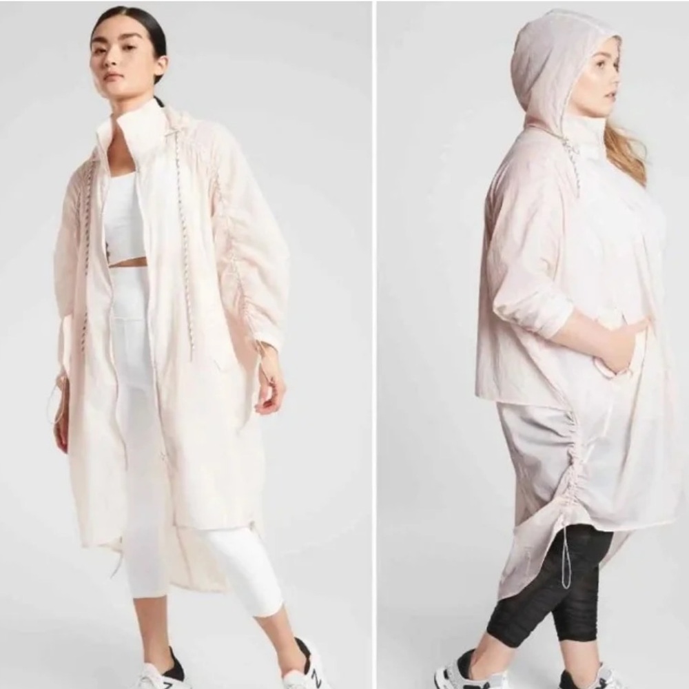 Utility Jacket Lightweight Sporty Design Athleta Canopy Parachute Jacket Poncho